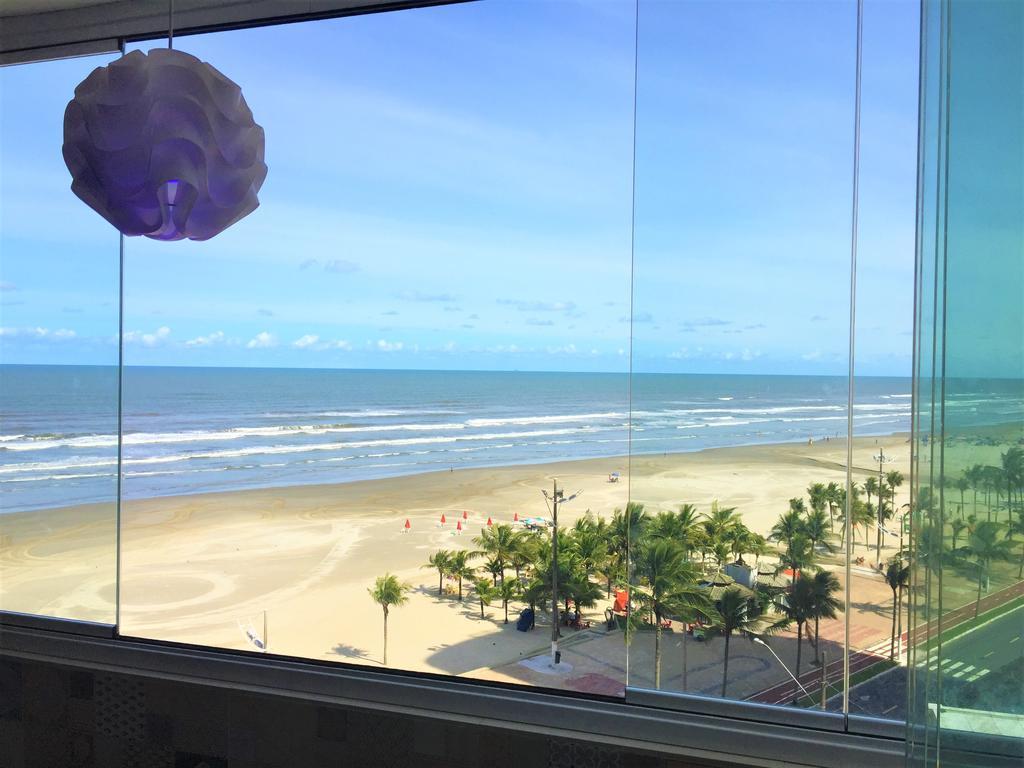 프라이아 그란데 Apartamento Frente Ao Mar Em Praia Grande 아파트 외부 사진